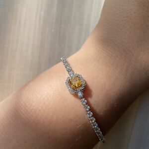 Yellow canary tennis bracelet